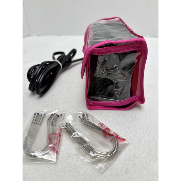 Revlon Travel Tourmaline Ionic Hair Hot Rollers Curlers Pink Storage Pouch EUC - Picture 2 of 10